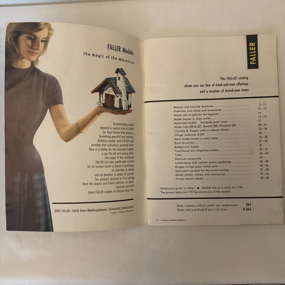 Original Faller Model Manufacturer Catalog Brochure 1961/62 65 Page catalogue - Picture 6 of 6